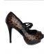 Fashion embellished leopard high heel pump