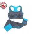 Fitness Workout Frauen Kleidung blau﻿