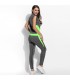 Women tracksuit grey and neon green