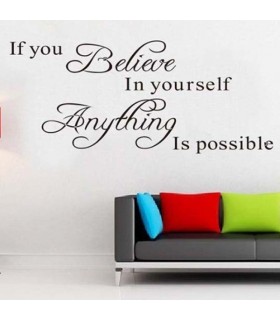 Quote wall sticker