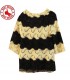 Golden sparkle crochet chic sweater