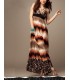V-neck leopard halter long dress