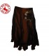 Taffeta chocolate velvet applique skirt