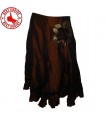 Taffeta chocolate velvet applique skirt
