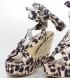 Sexy leopardo blu riflessione sandali