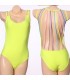 Fluorescent yellow sexy monokini swimsuit