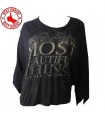 Black butterfly chic top