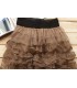 Brown tulle layered skirt