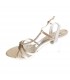 White fashion embellished beaded sandals