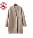 Albicocca stile sciolto cappotto di lana
