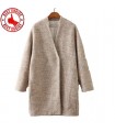 Apricot loose style wool coat