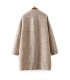 Albicocca stile sciolto cappotto di lana