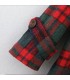 Retro classic red and green plaid coat
