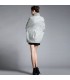 Noble élégante manteau de laine de mouton collier manteau