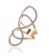 Infinity rose gold  plated  zircon ring