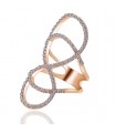 Infinity rose gold  plated  zircon ring