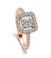 Statement cubic zirconia crystal gold plated ring