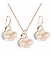 Austrian Crystal Circle Jewelry Sets Party Gold Pendant