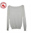 White pearl knitted sweater
