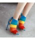 Rainbow color shoes