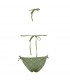 Strappy drapieren Detail Bikini Badeanzug