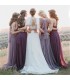 Four tulle bridesmaids dresses
