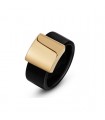 Black gold plated ring