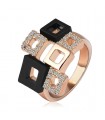 Cubic design gold plated ring