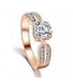 Charming crystal gold plated ring