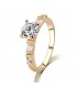 Classic crystal gold plated ring