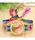 Colored handmade braided quartz watch