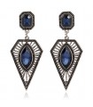 Blue stone sexy hanging earrings