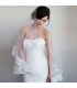 Beautiful natural chiffon silk wedding veil