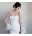 Beautiful natural chiffon silk wedding veil