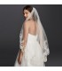 Real silk wedding veil embellished with lace