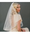 Real silk organza wedding veil