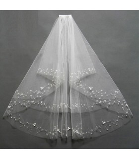 Delicate tulle veil with delicate lace