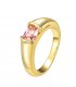Placcati in oro 24K zircone anello rosa