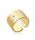 Gold plated simple small crystal ring