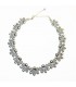Silver pearls Baroque style necklace
