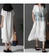 Loose cotton leisure printed dress
