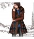 Gorgeous plaid pattern coat with duck down