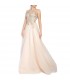 Embroidered tulle ivory gown
