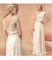 Griechische Göttin elegante Champagner Hochzeitskleid
