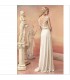 Griechische Göttin elegante Champagner Hochzeitskleid 