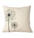 Linen square dandelion pillow case
