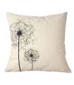 Linen square dandelion pillow case