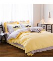 Feuilles de lit jaune modernes