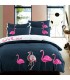 Flamingo embroidery Bed sheets