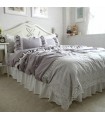Grey vintage lace bed sheets